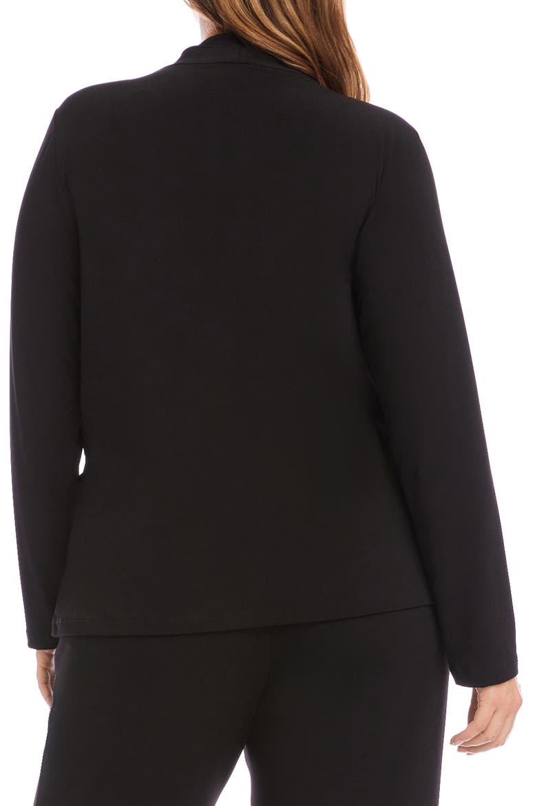 Travel Jersey Faux Wrap Top, Alternate, color, BLACK