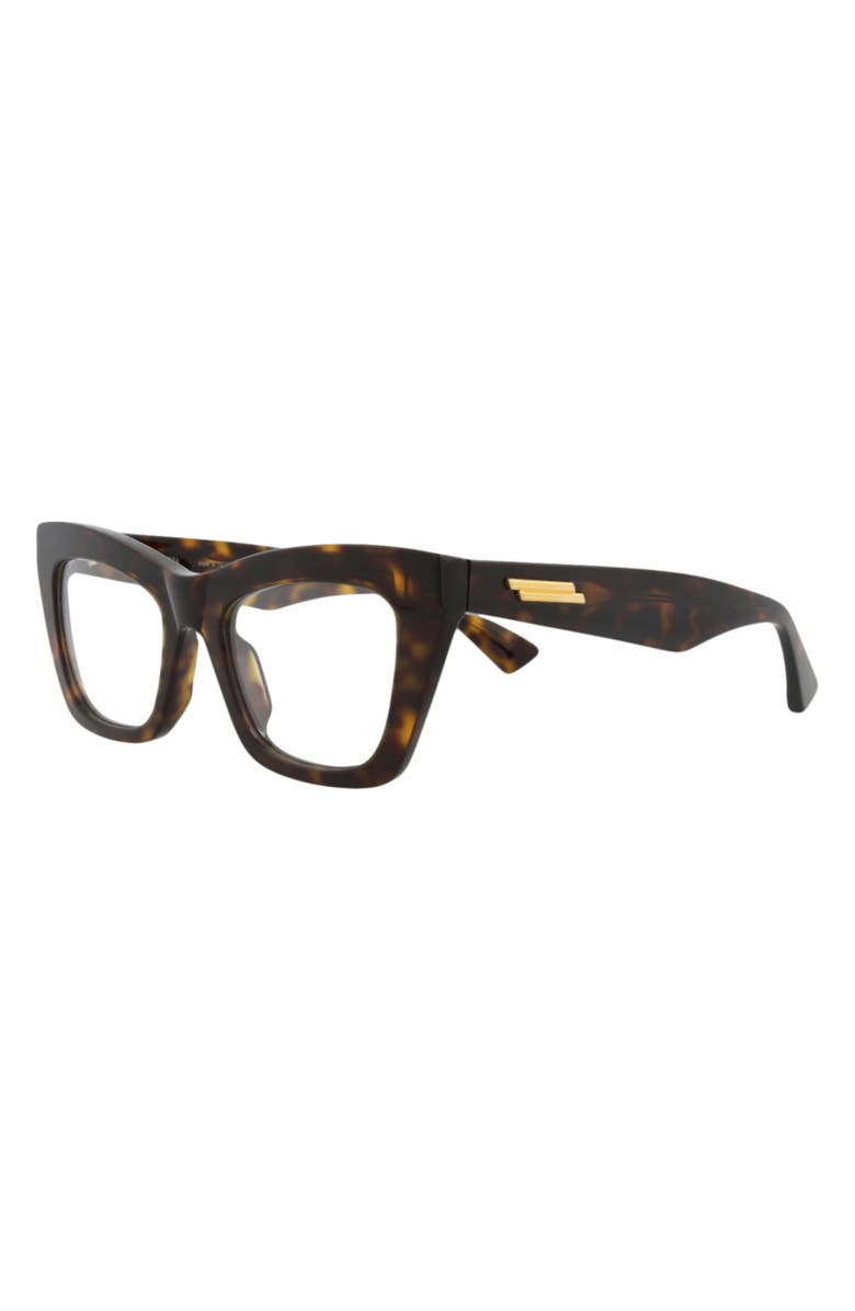 Bottega Veneta Optical Glasses, Alternate, color, Havana Havana Transparent