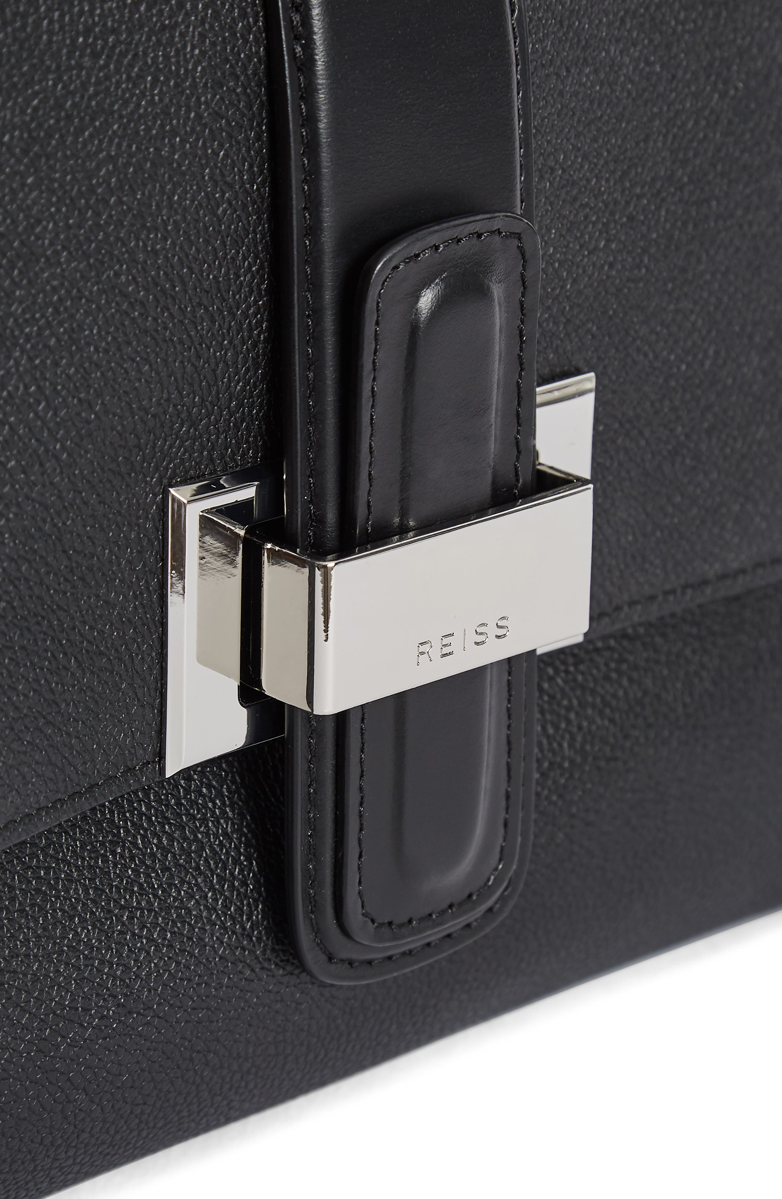 Reiss Maya Leather Shoulder Bag, Alternate, color, 