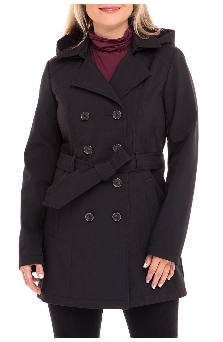 Sebby Belted Soft Shell Trench Coat, Alternate, color, 