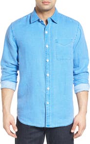 Tommy Bahama Sea Glass Breezer Classic Fit Button-Up Linen Shirt