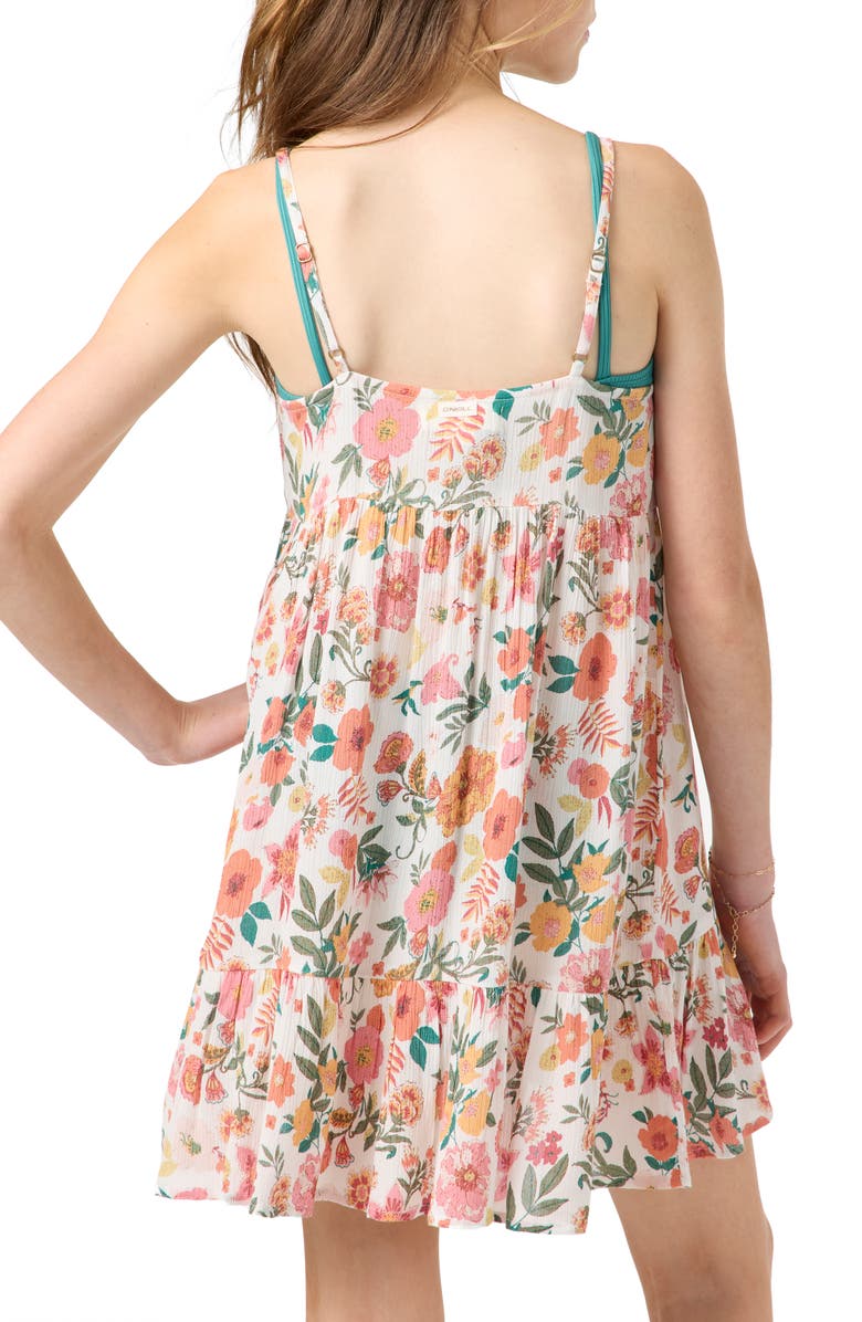 O'Neill Kids' Haylee Print Dress, Alternate, color, Vanilla
