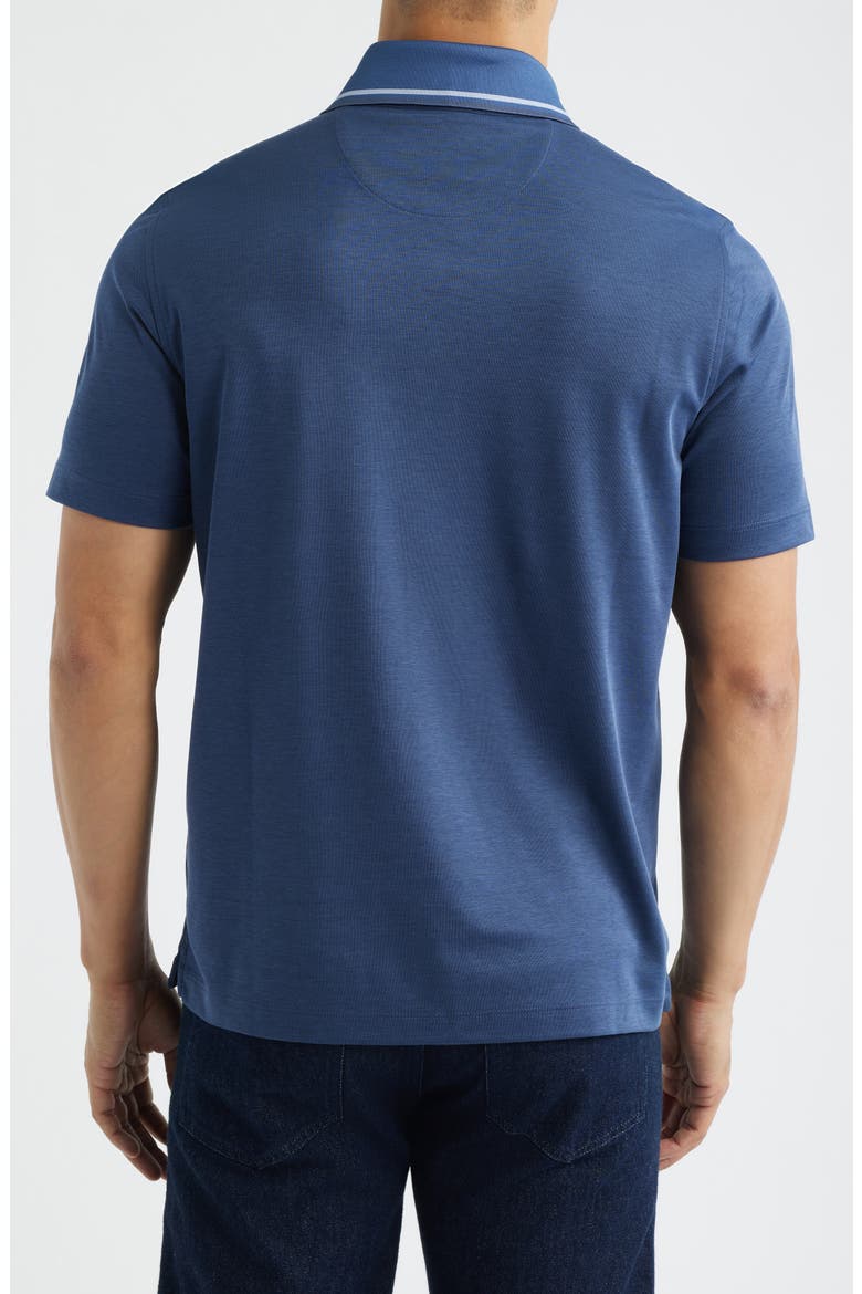 Tipped Contrast Collar Polo, Alternate, color, NAVY