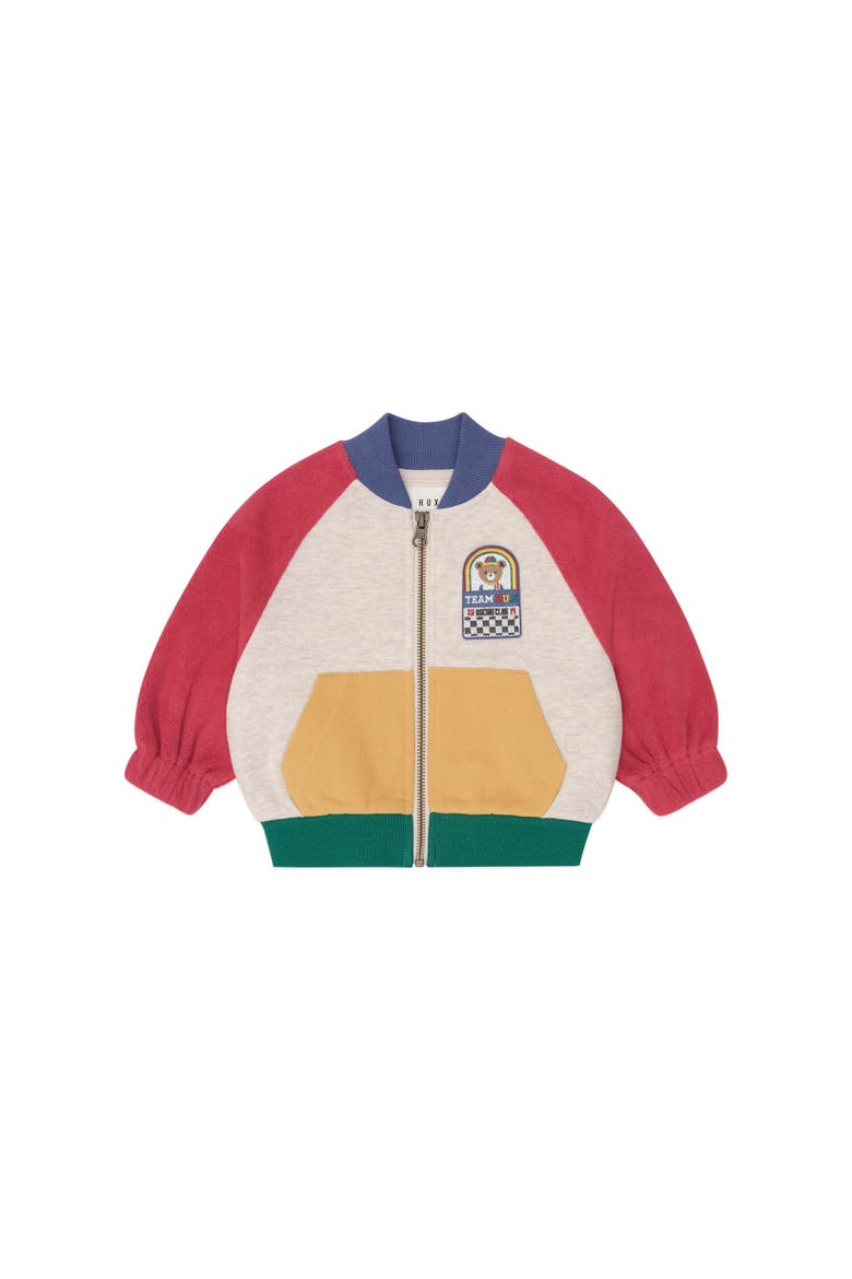 Hux Colour Block Zip Sweat, Main, color, Multi
