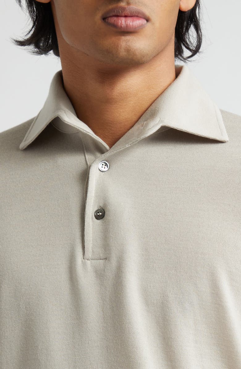 Thom Sweeney Merino Wool Polo Sweater, Alternate, color, Stone
