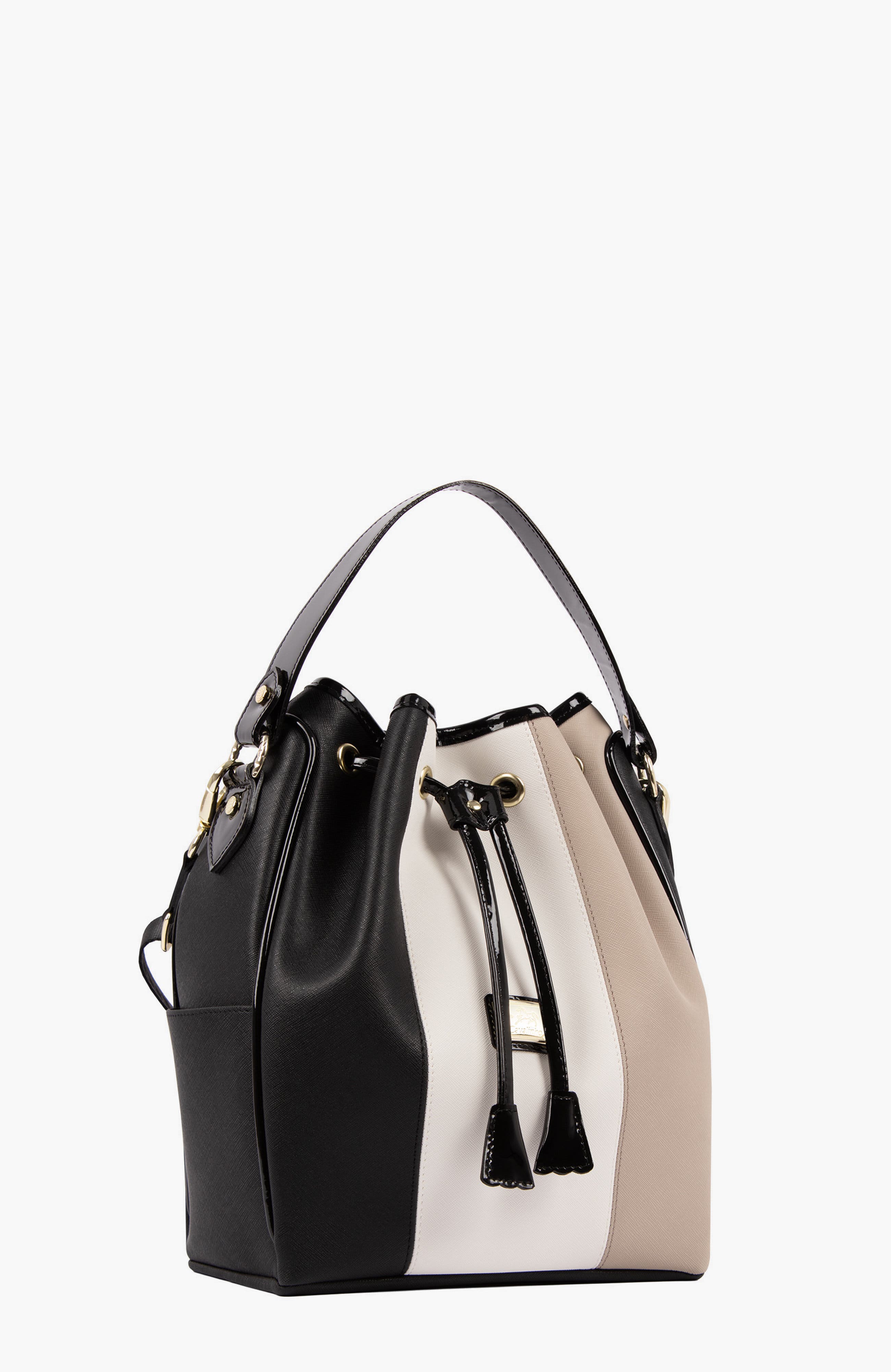 Allegro 598 Bucket Bag, Alternate, color, Beige / White / Black