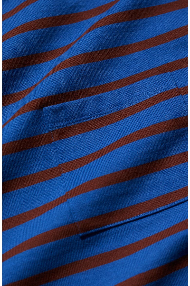 Beach Stripe Organic Cotton Boat Neck Top, Alternate, color, BRETON INK COCOA