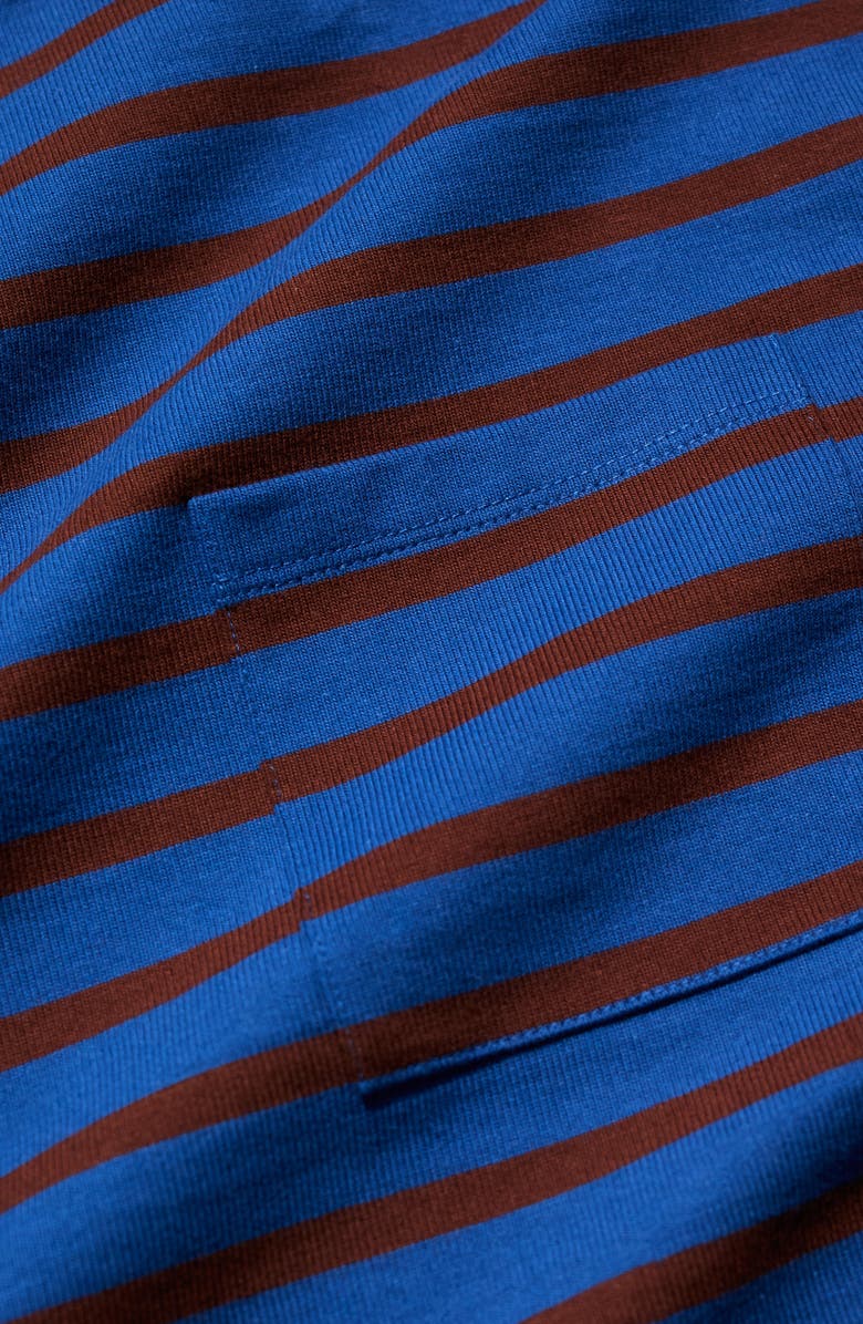 Seasalt Cornwall Beach Stripe Organic Cotton Boat Neck Top, Alternate, color, Breton Ink Cocoa