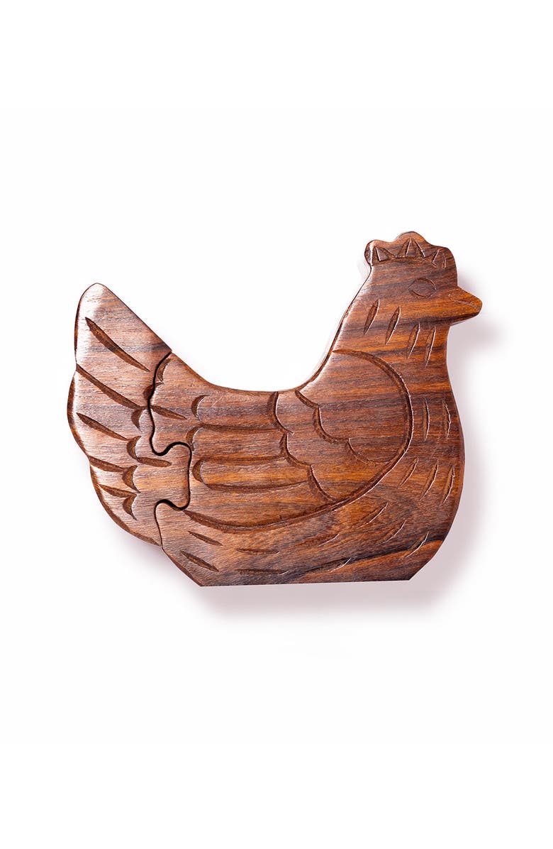 Matr Boomie Chicken Puzzle Box - Hand Carved Wood, Main, color, Hand Carved Wood