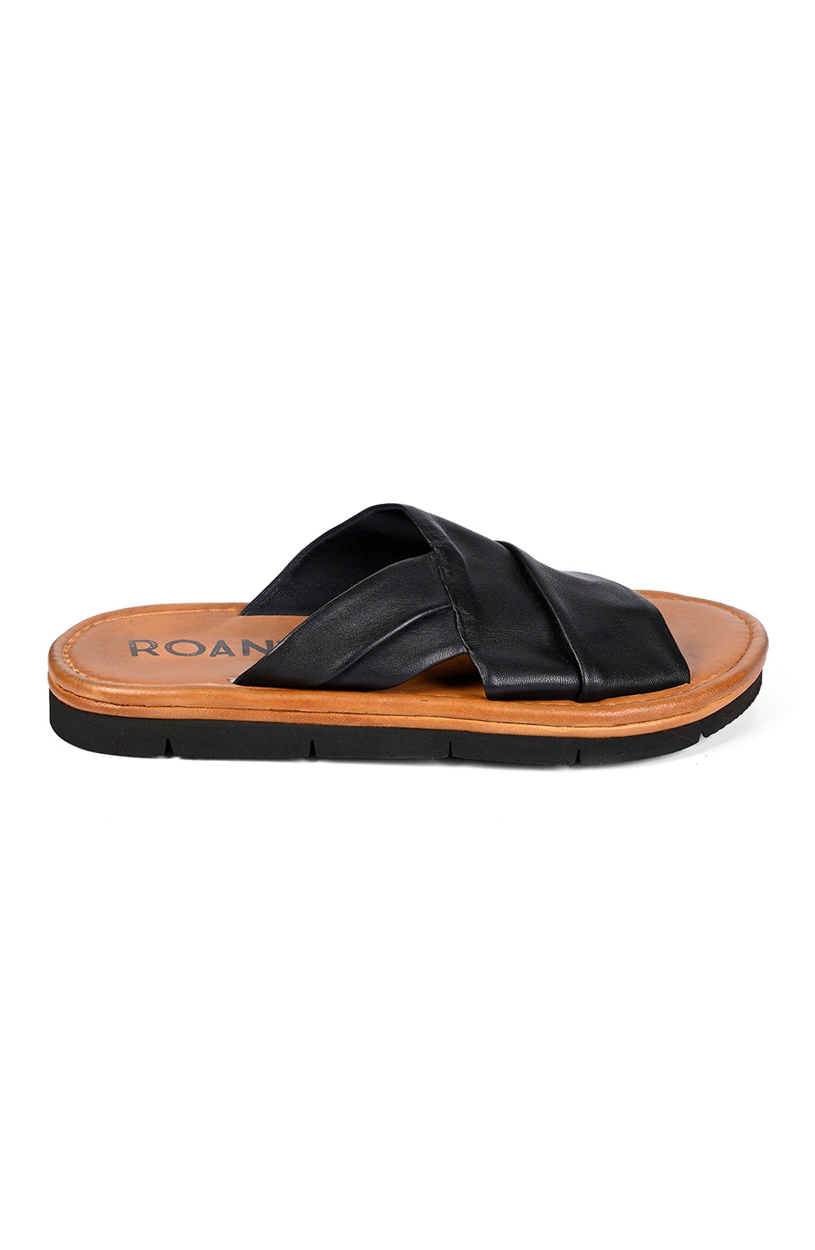 ROAN Nosy Sandal, Alternate, color, Black Distressed