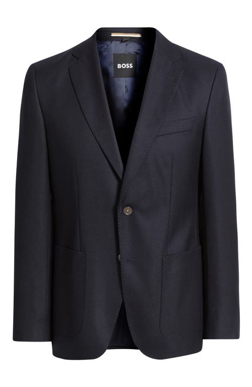 Hugo Boss Boss Huston Slim Fit Virgin Wool Sport Coat In Blue