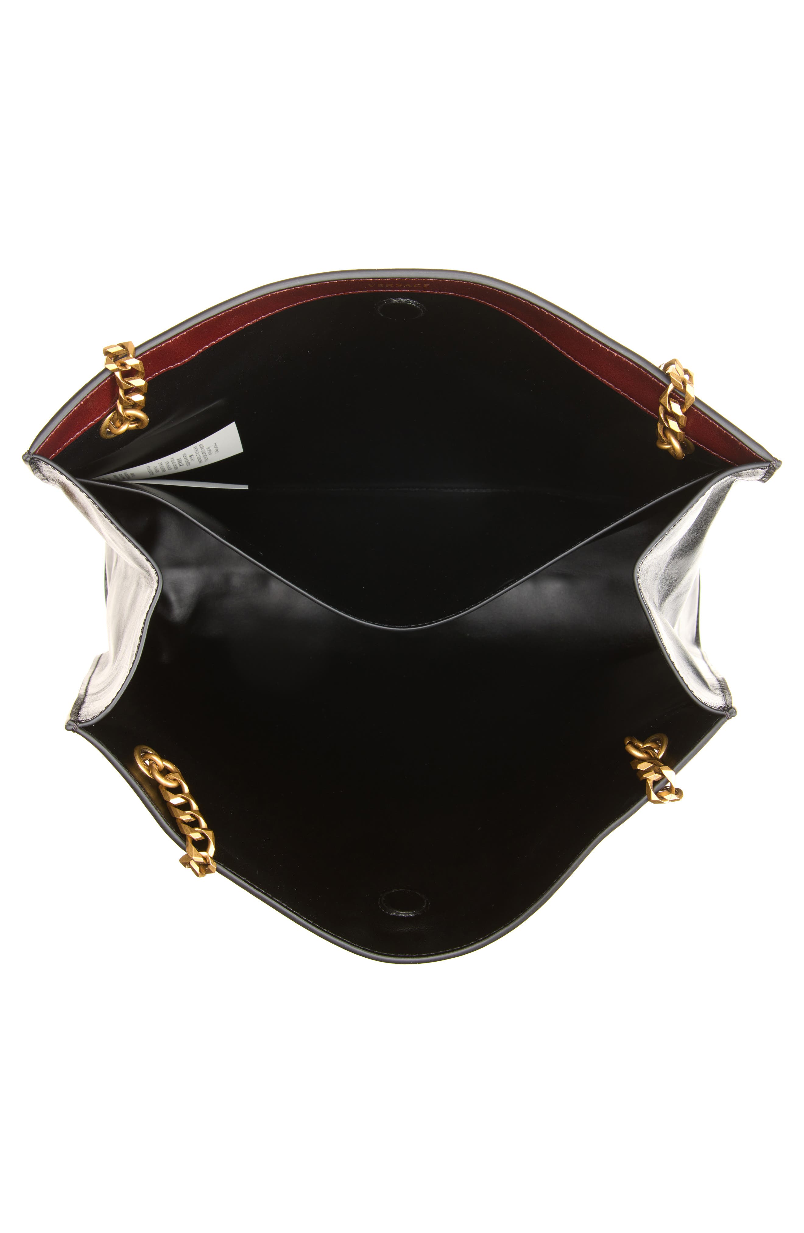 Medium Cabine Leather Shoulder Bag, Alternate, color, BLACK GOLD
