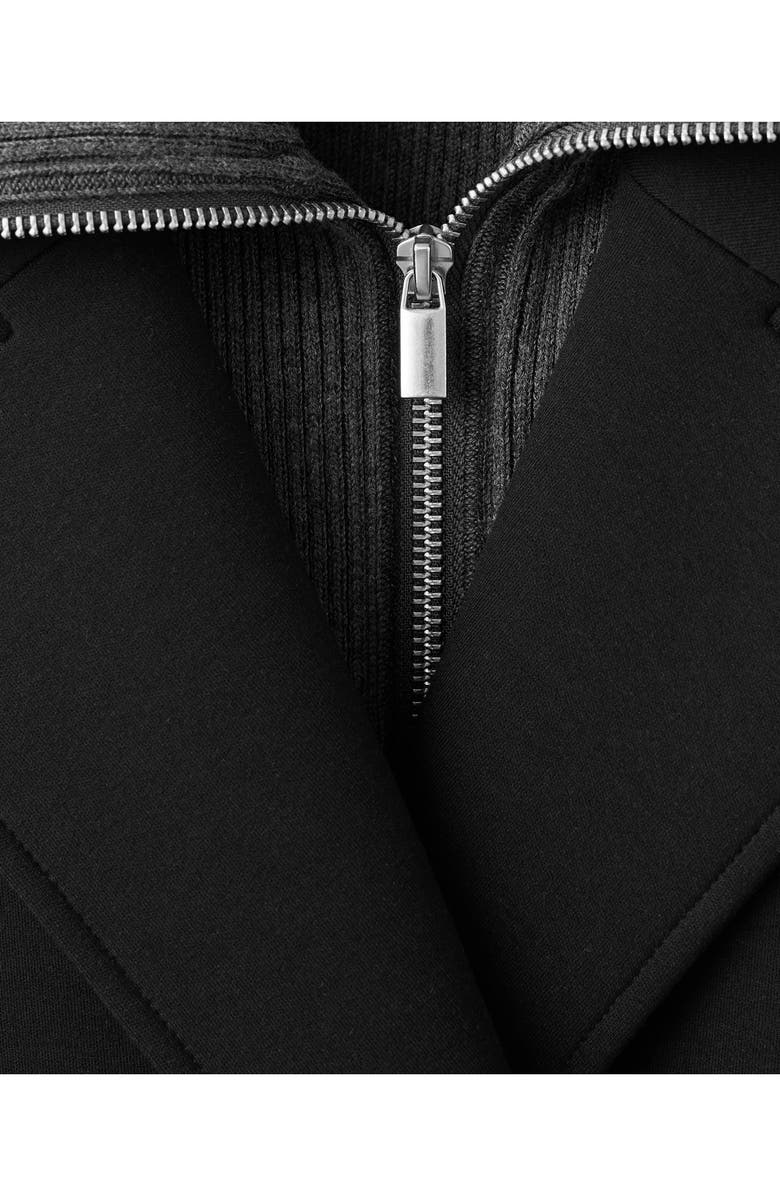 MANGO Trench Coat with Bib, Alternate, color, Black