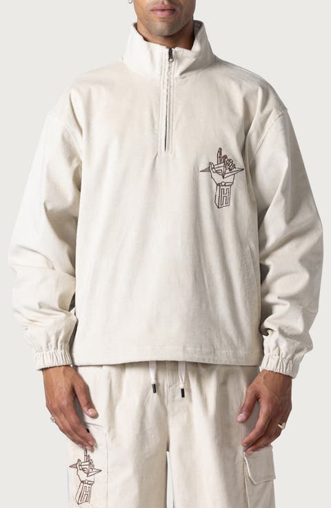 Quarter Zip Corduroy Anorak