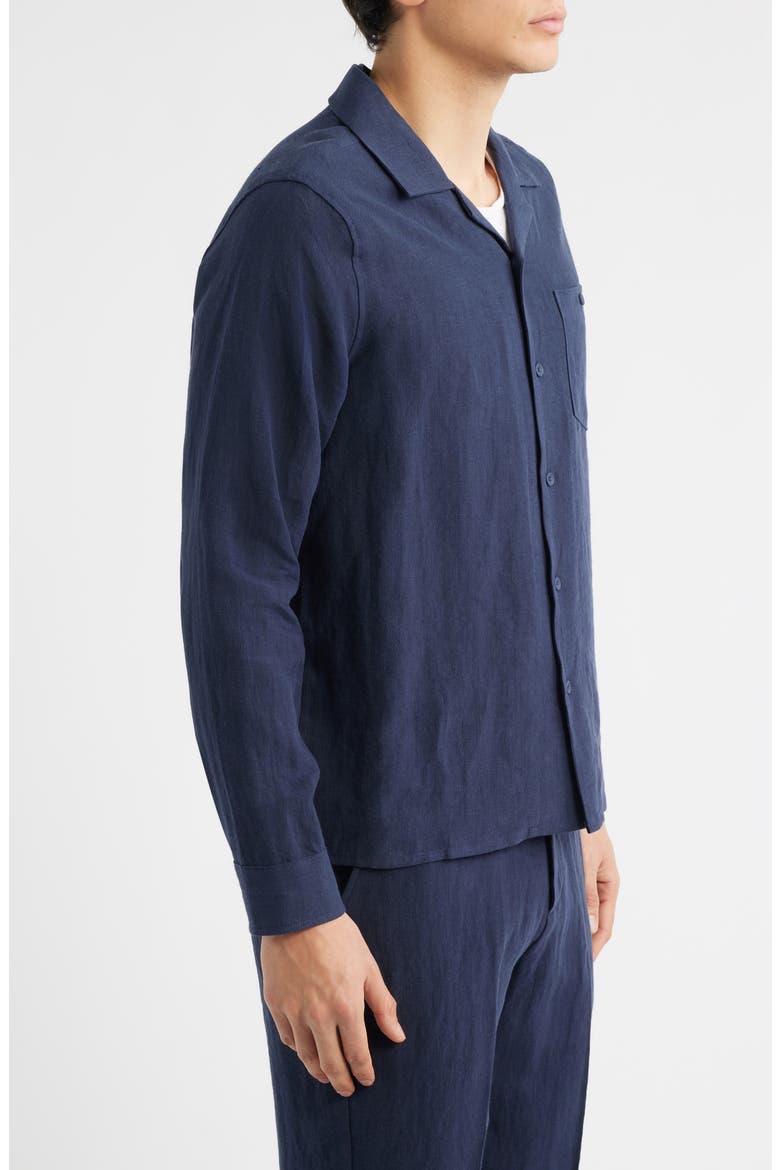 Linen Shirt, Alternate, color, NAVY