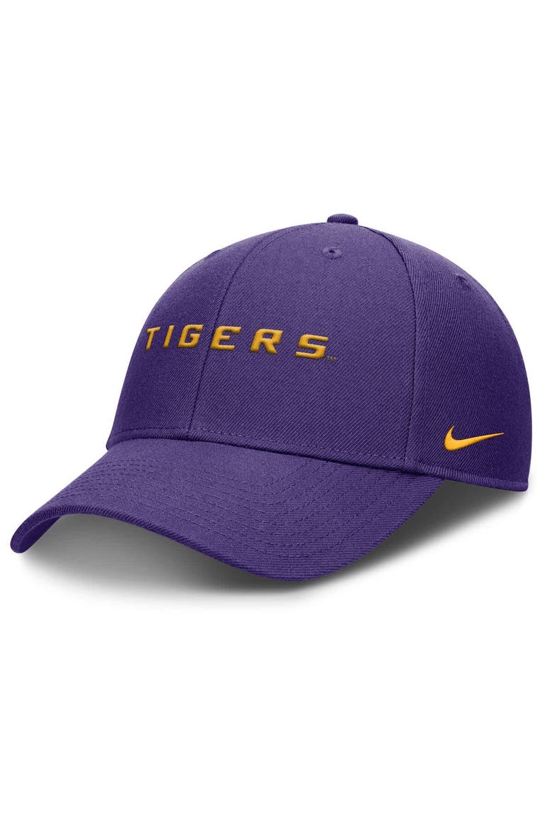 Men's Nike Purple LSU Tigers 2025 On-Field Rise Performance Adjustable Hat, Main, color, Purple