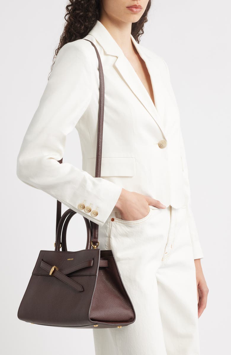 Veronica Beard Dash Leather Top Handle Bag, Alternate, color,