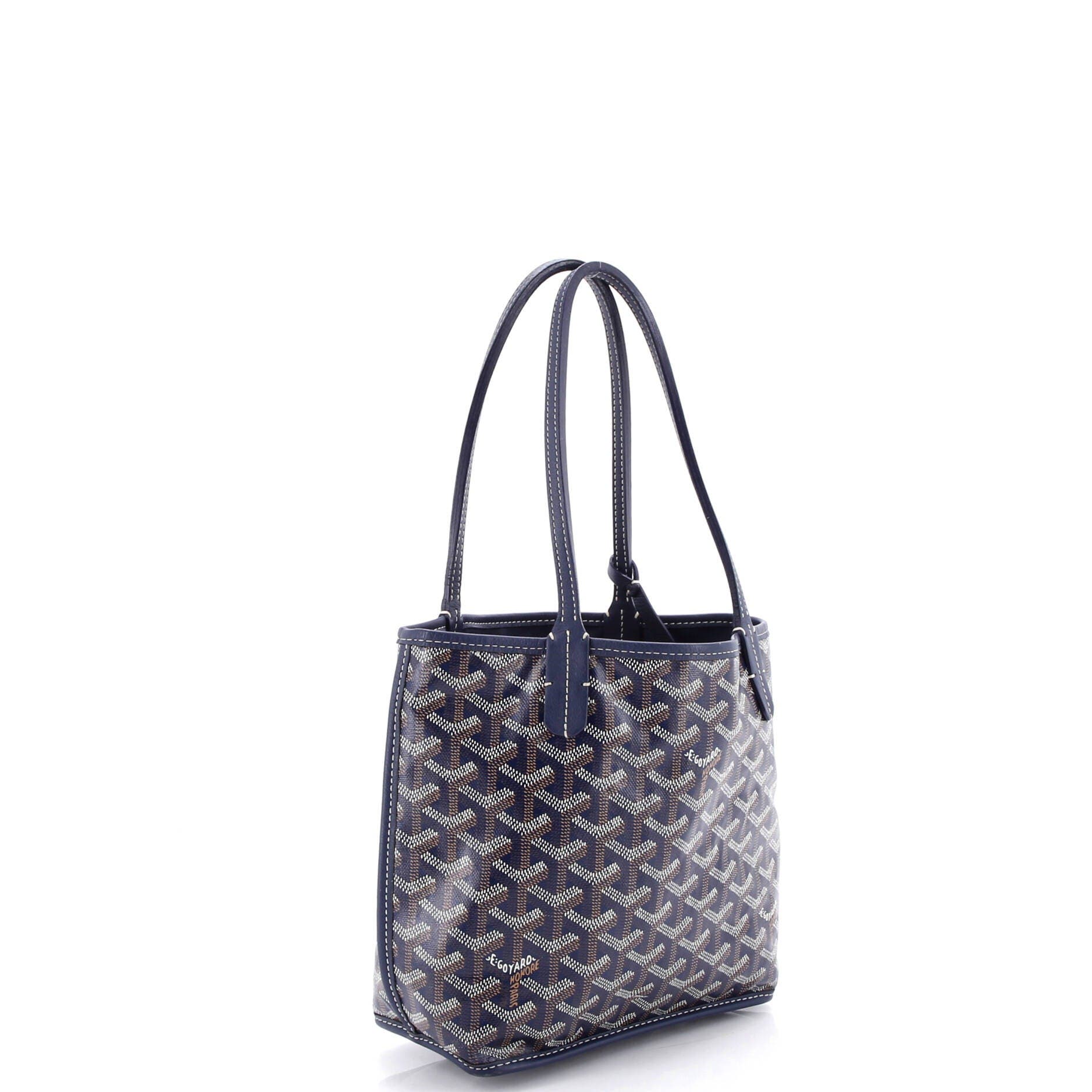 Pre-Owned Goyard Anjou Reversible Tote Coated Canvas Mini, Alternate, color, 