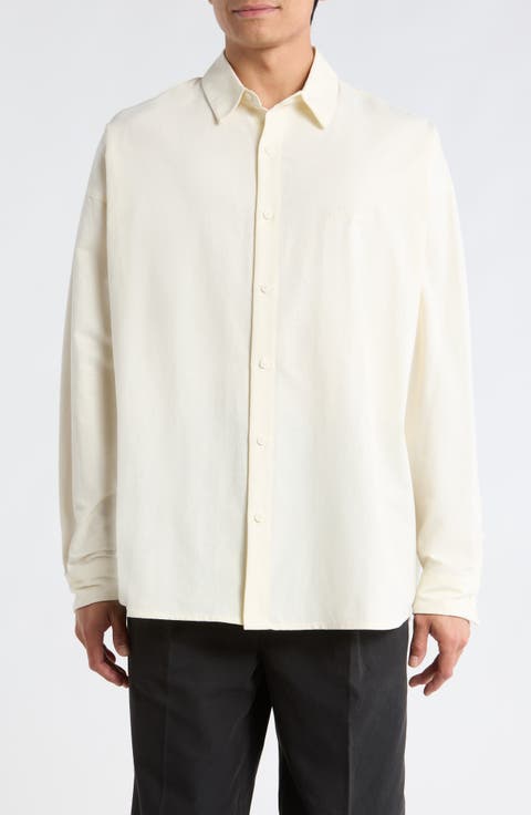 Signature Button Front Cotton Shirt