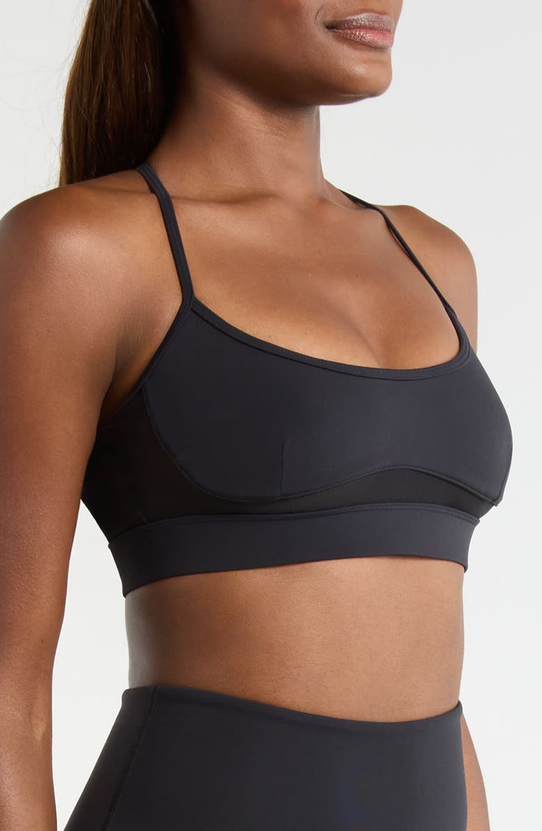 MPG Sculpt Mesh Inset Sports Bra, Alternate, color, Black