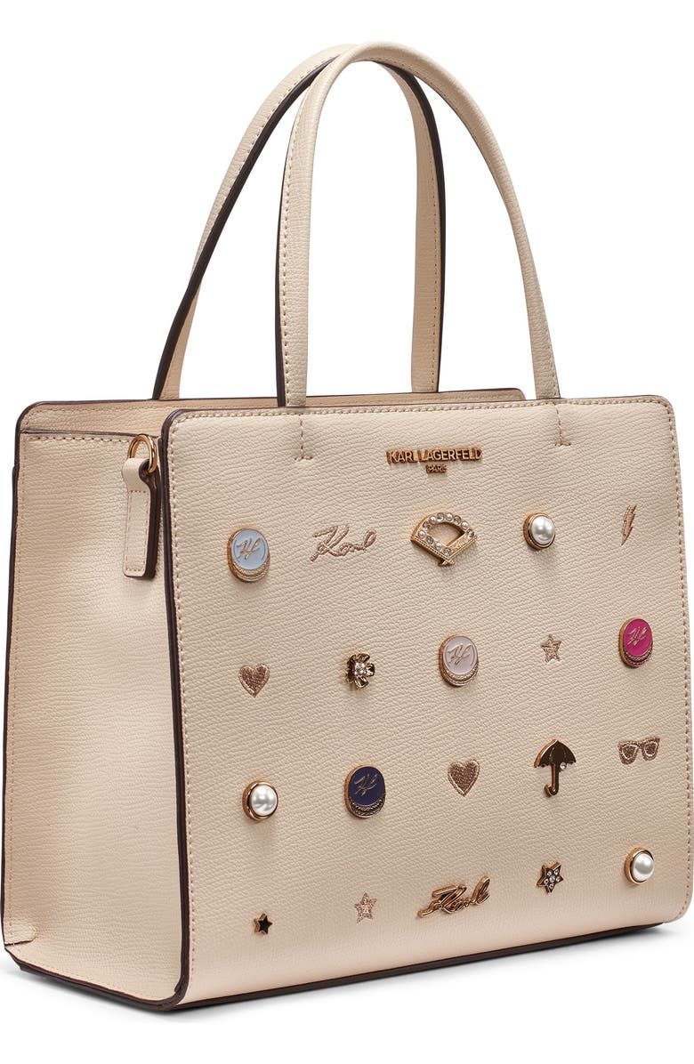 KARL LAGERFELD PARIS Maybelle Satchel, Alternate, color, Neutral Multi (Brie)