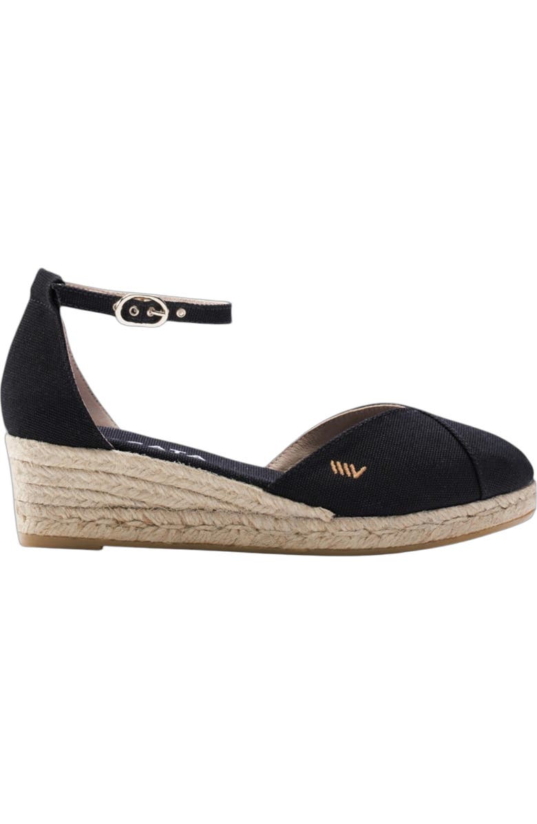 VISCATA Formiga Canvas Espadrille Wedges, Main, color, Black