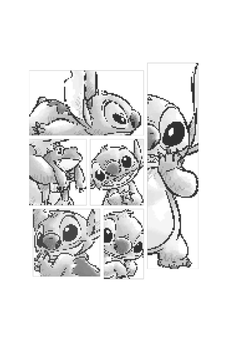 Men's Lilo & Stitch Grayscale Sketches of Stitch  Graphic T-Shirt, Alternate, color, White