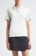 Moncler Pleated Back Mixed Media Polo