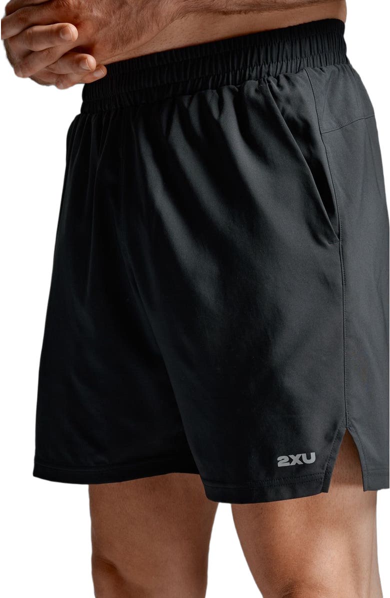 2XU Aero 7 Inch Shorts, Alternate, color, Black/Silver Reflective