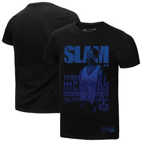 Men's Mitchell & Ness Tracy McGrady Black Orlando Magic SLAM Gradient T-Shirt