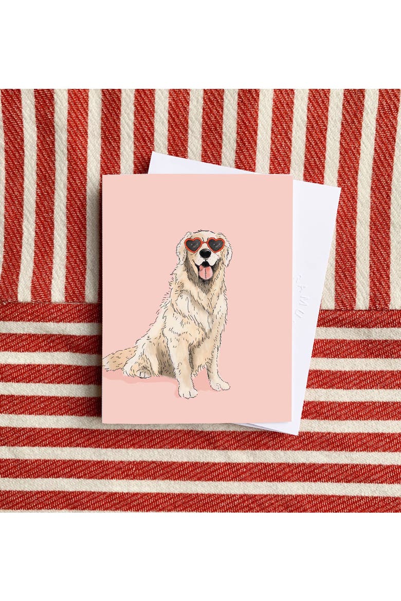 Love/Friendship Greeting Cards "Golden Pink Heart Eyes", Alternate, color, Multi-Pack