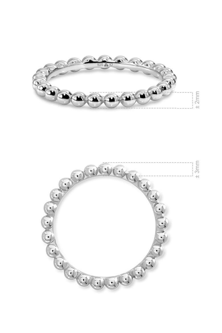 Beaded Ball Ring, Alternate, color, SILVER