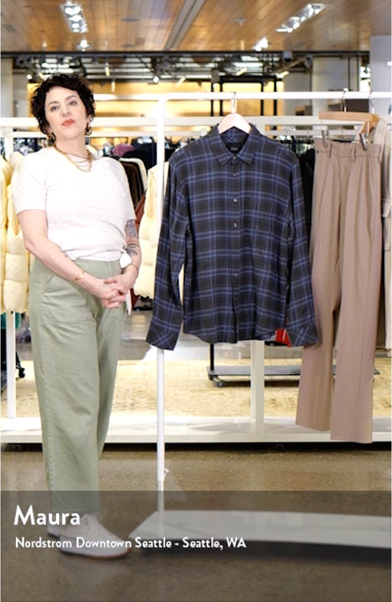 Lennox Relaxed Fit Plaid Cotton Blend Flannel Button-Up Shirt, sales video thumbnail