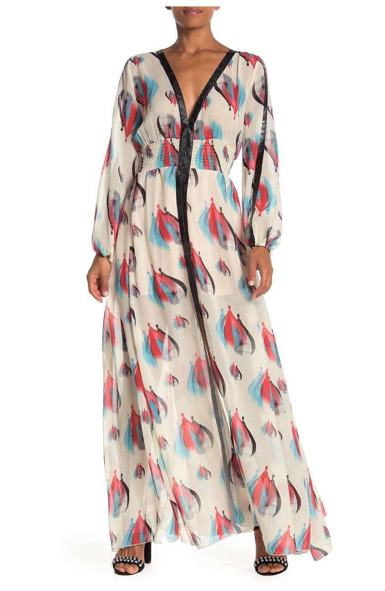 TOV Balloons Printed Maxi Dress, Main, color,