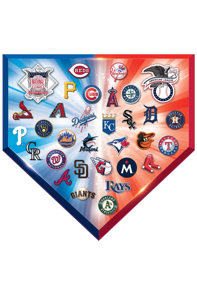 MLB Home Plate 500 Piece Shaped Puzzle, Alternate, color, Multicolor