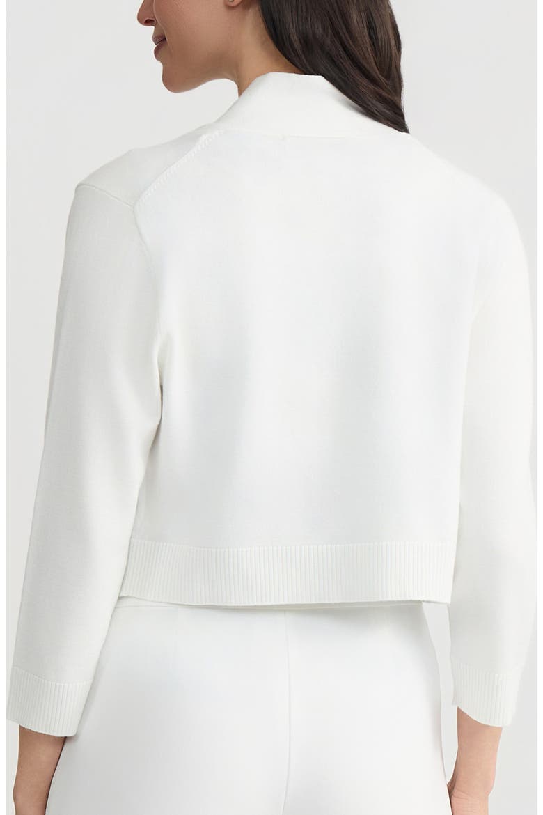 Kissing Front Crop Cardigan, Alternate, color, LILY WHITE