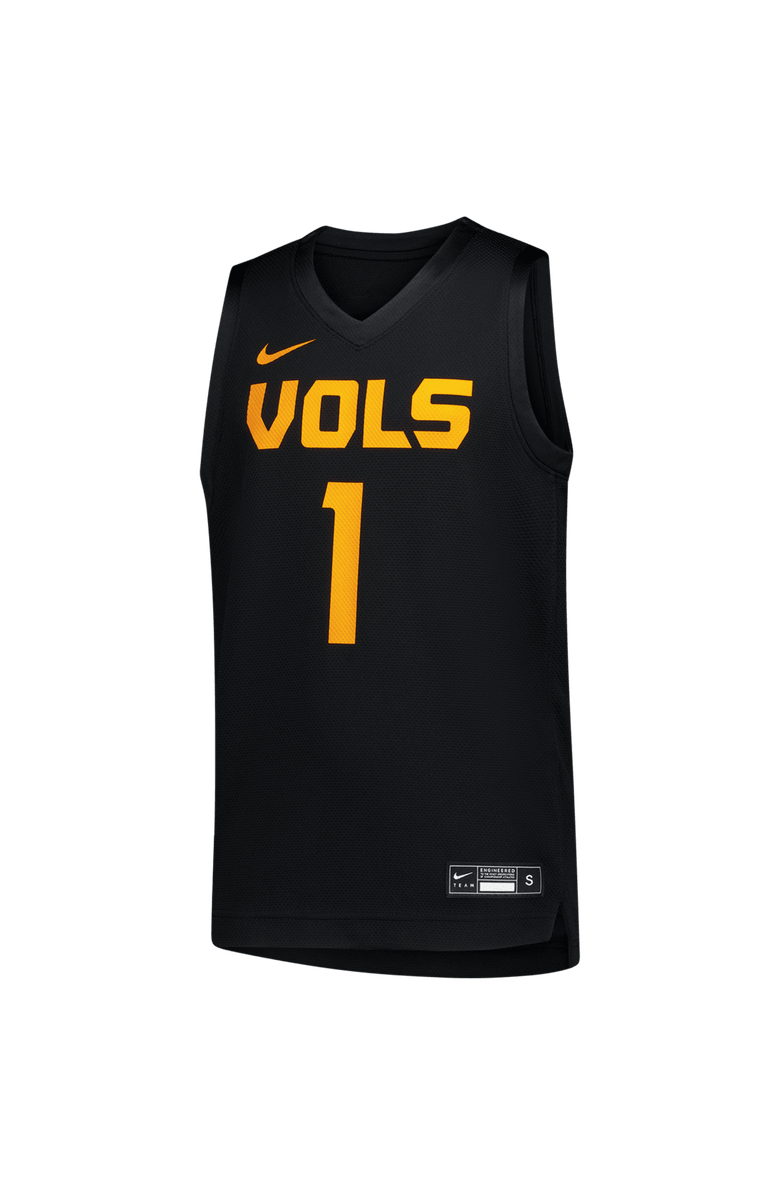 Nike Youth Nike #1 Black Tennessee Volunteers Replica Basketball Jersey, Alternate, color, Black