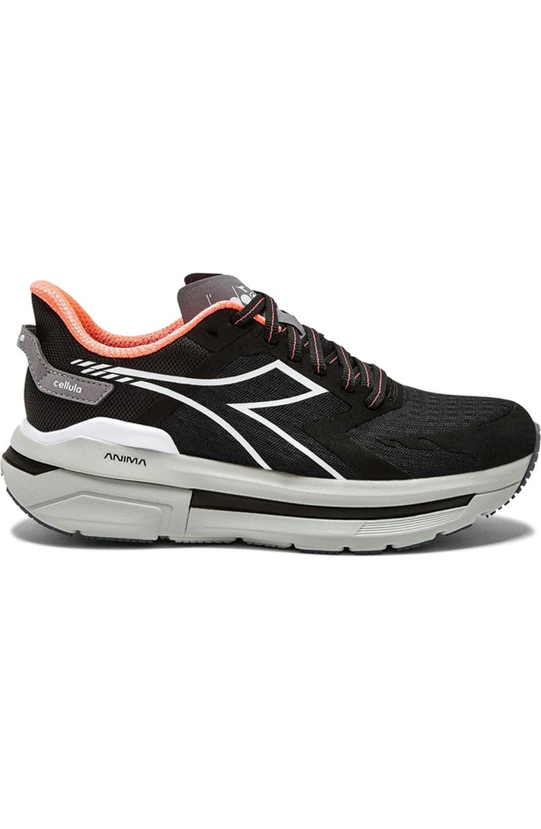Diadora Cellula Running Shoe, Main, color, Black/ Silver