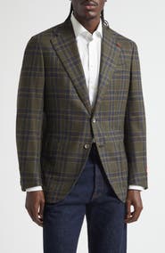 ISAIA Marechiaro Plaid Wool & Silk Soft Sport Coat