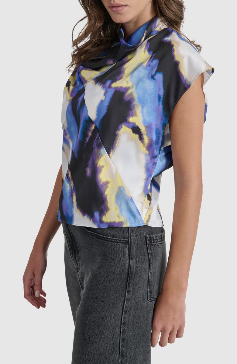 DKNY High Cowl Neck Top, Alternate, color, 