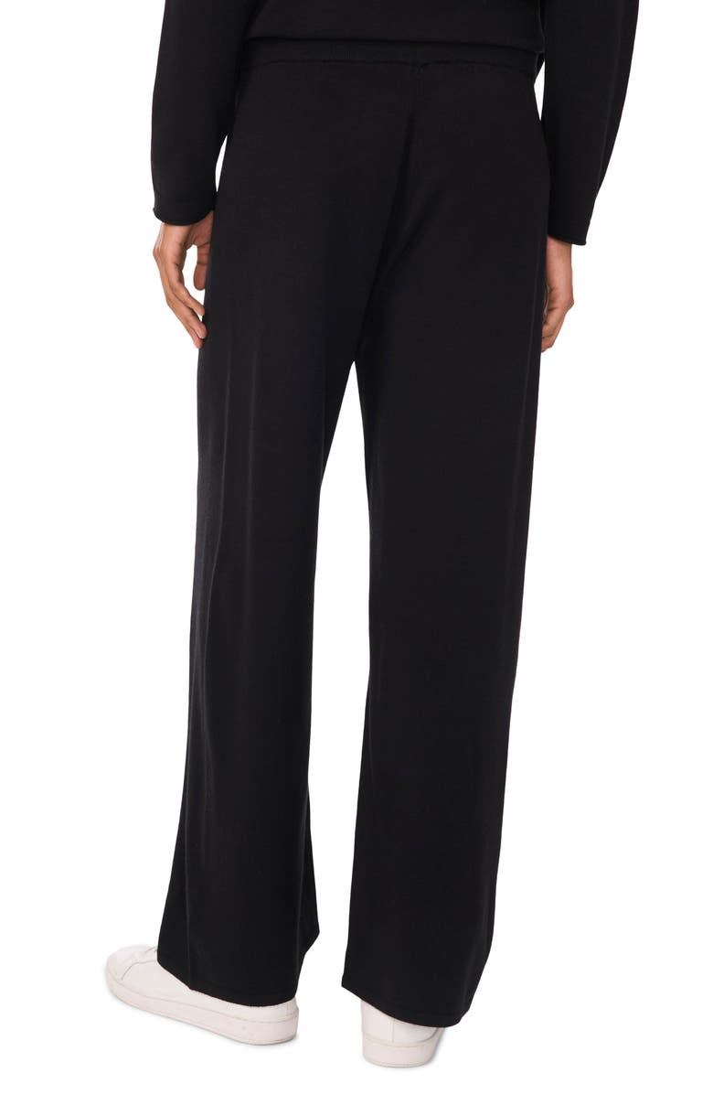 Vince Camuto High Waist Knit Sweatpants, Alternate, color, Rich Black