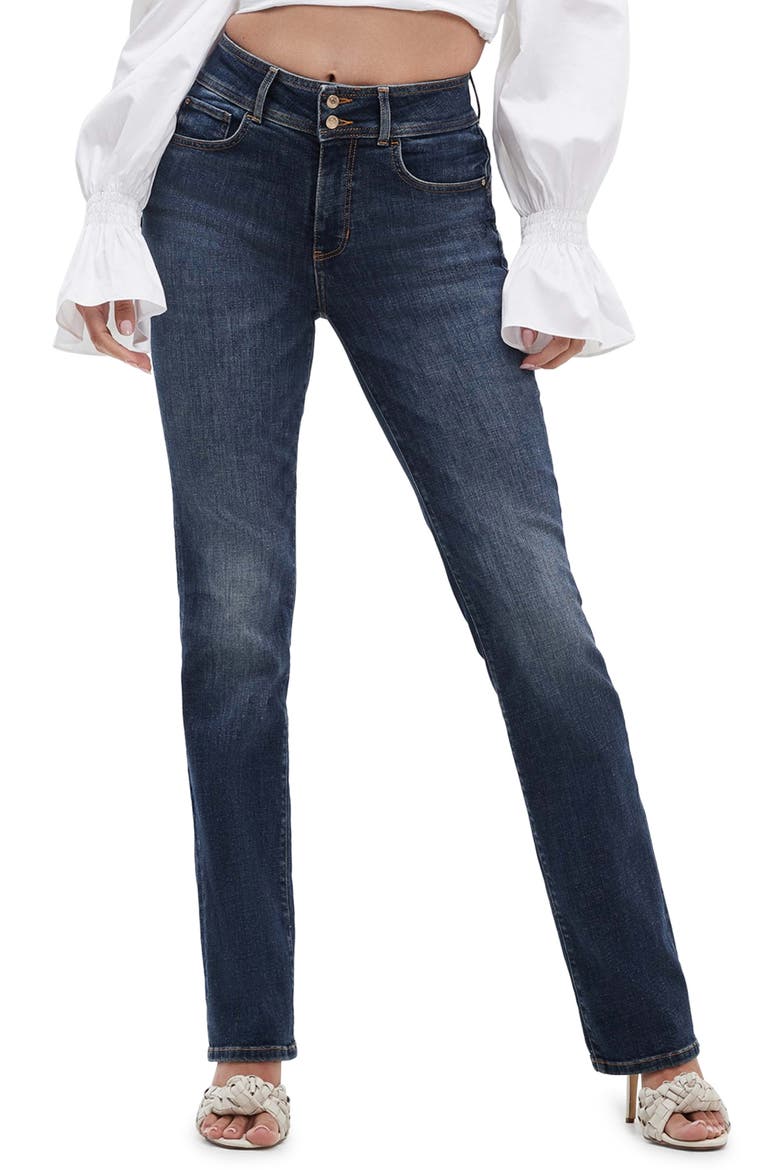 Shape Up Straight Leg Jeans, Main, color, BLUE