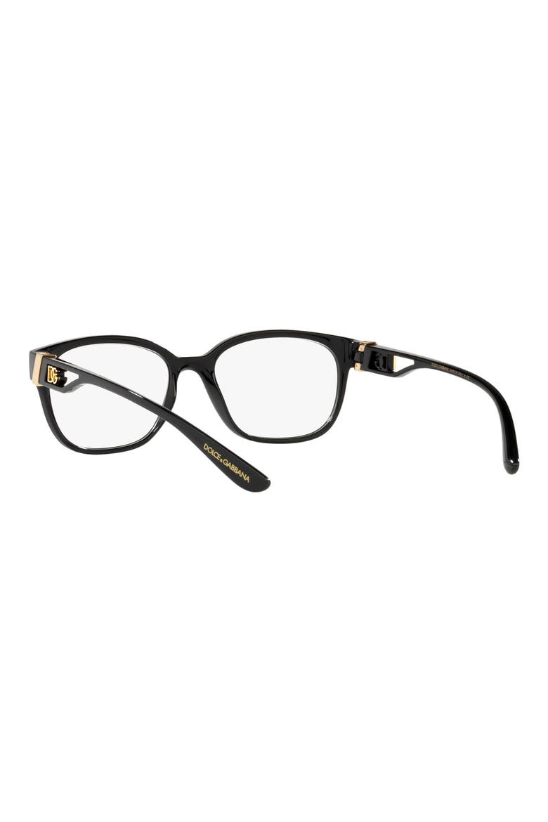 54mm Square Optical Glasses, Alternate, color, BLACK