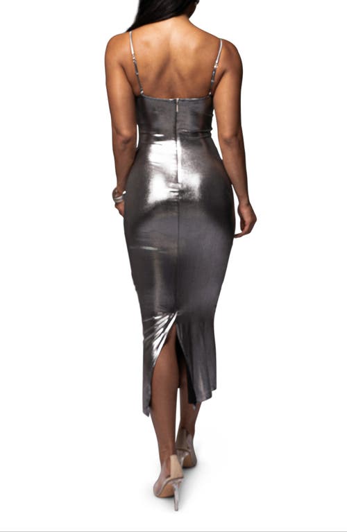 Jluxlabel Visions Of You Sleeveless Maxi Dress In Silver