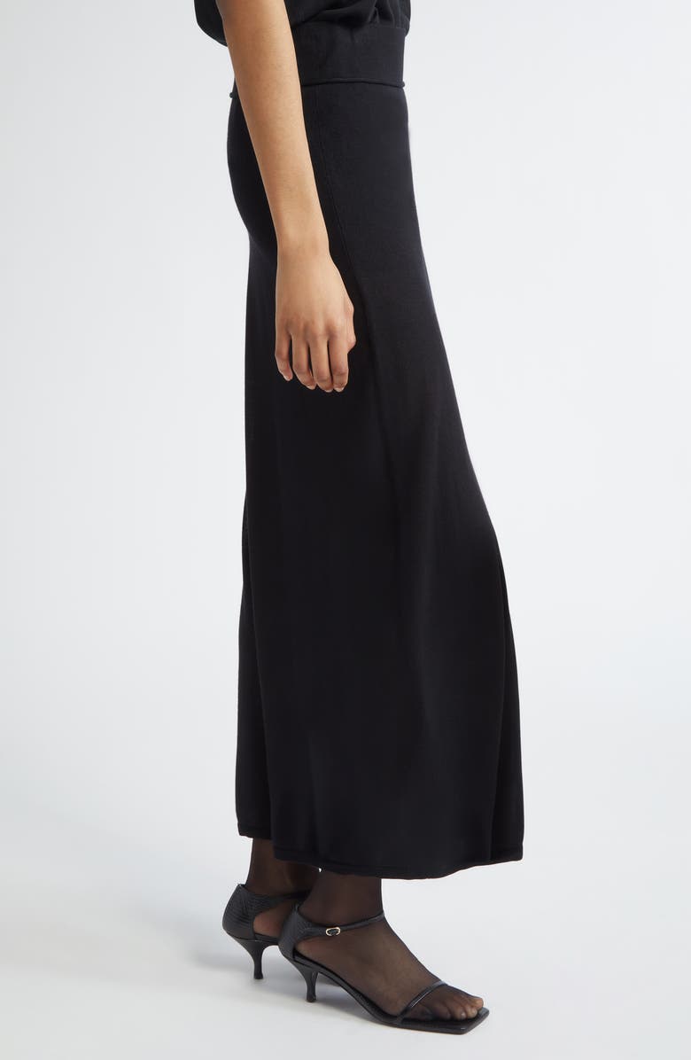 TOTEME Long Knit Skirt, Alternate, color, Black