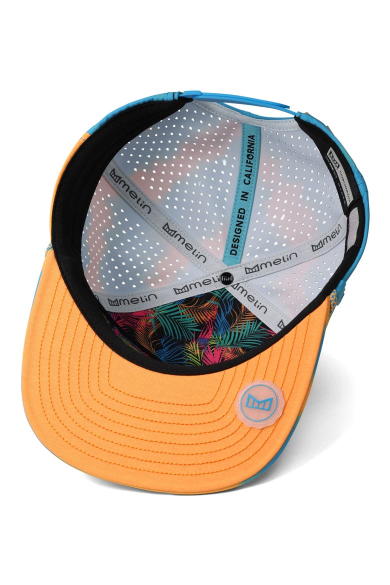 Hydro Coronado Neon Tie Dye Hat, Alternate, color, TURQUOISE