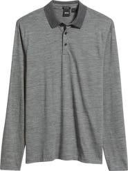 BOSS Pado Long Sleeve Wool Polo