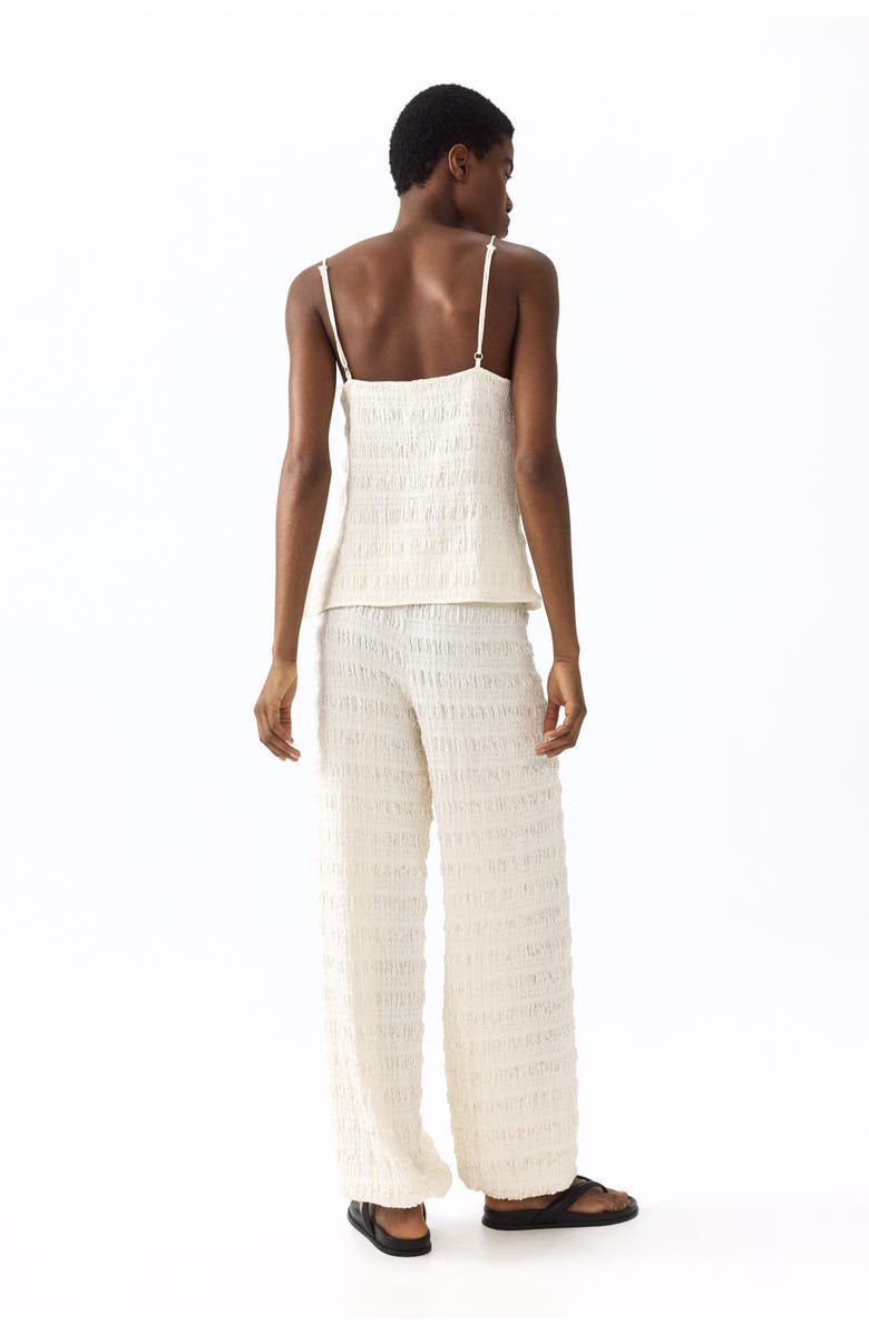 H&M Textured Jersey Balloon Trousers, Alternate, color, Ivory