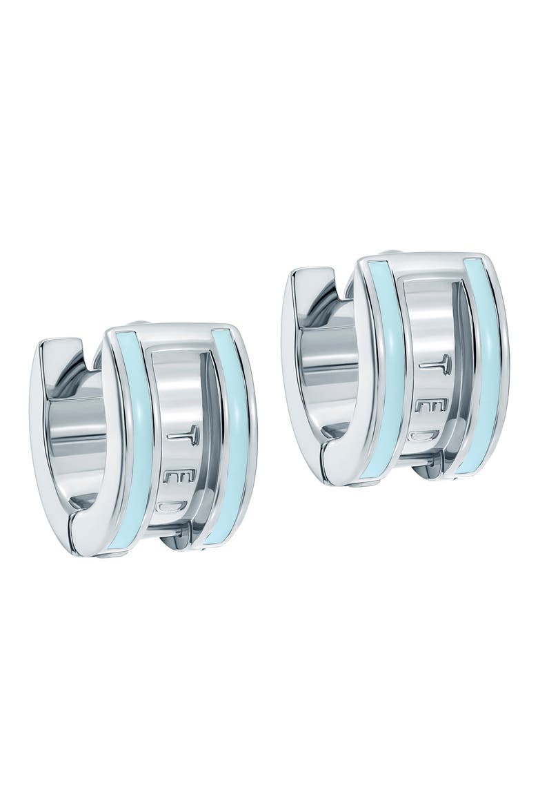 Rolo Classic Color Huggie Hoop Earrings, Main, color, METALLIC SILVER