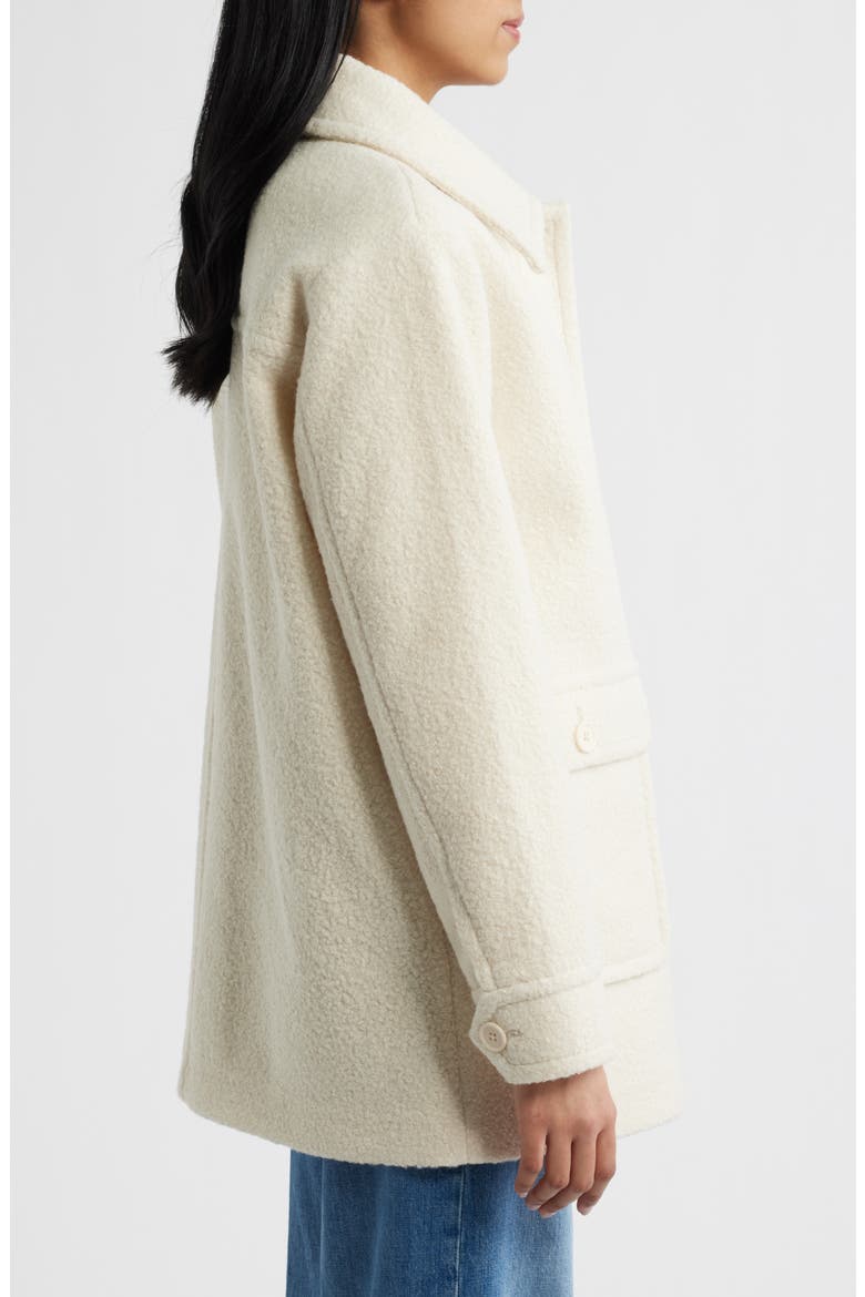 Bouclé Shirt Jacket, Alternate, color, CREAM